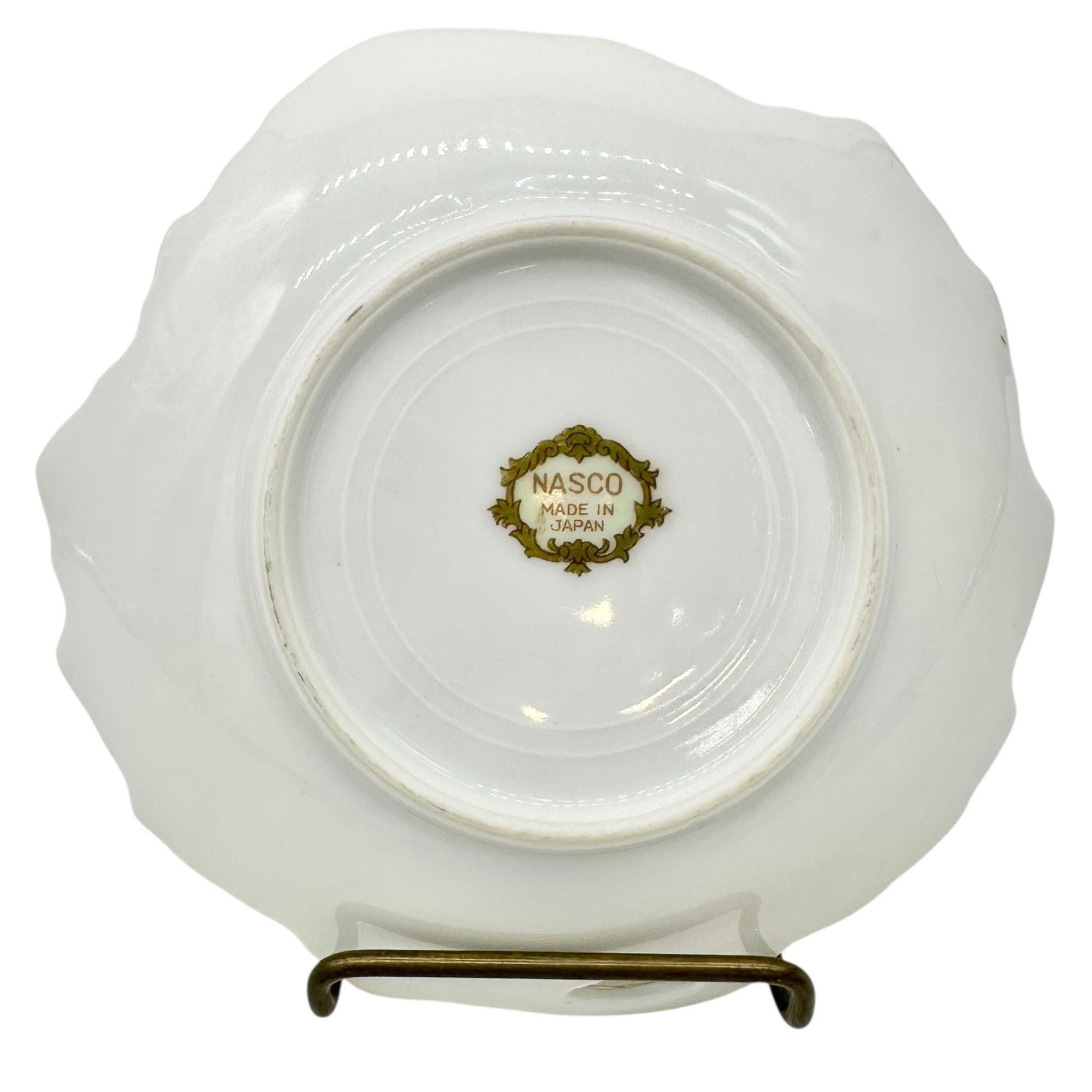 Vintage Nasco Japan Pink Rose Trinket Dish or Decorative Plate
