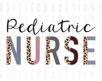 Leopard and boho Pediatric  NURSE PNG, Leopard and boho, instant digital download, sublimation design,