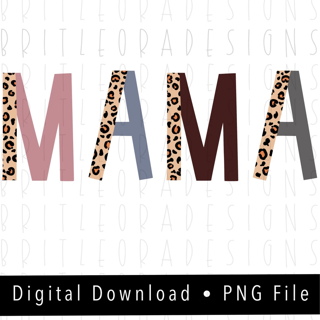 Boho and Leopard MAMA PNG, Instant Digital Download, Sublimation Design ...