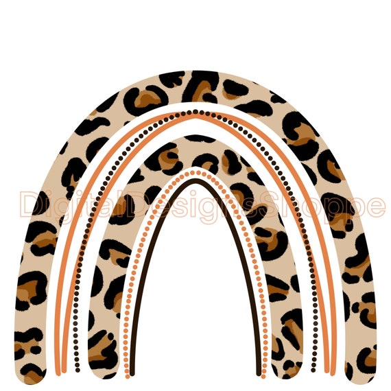 Download Cheetah Print Rainbow Clipart Graphic Download Png Etsy