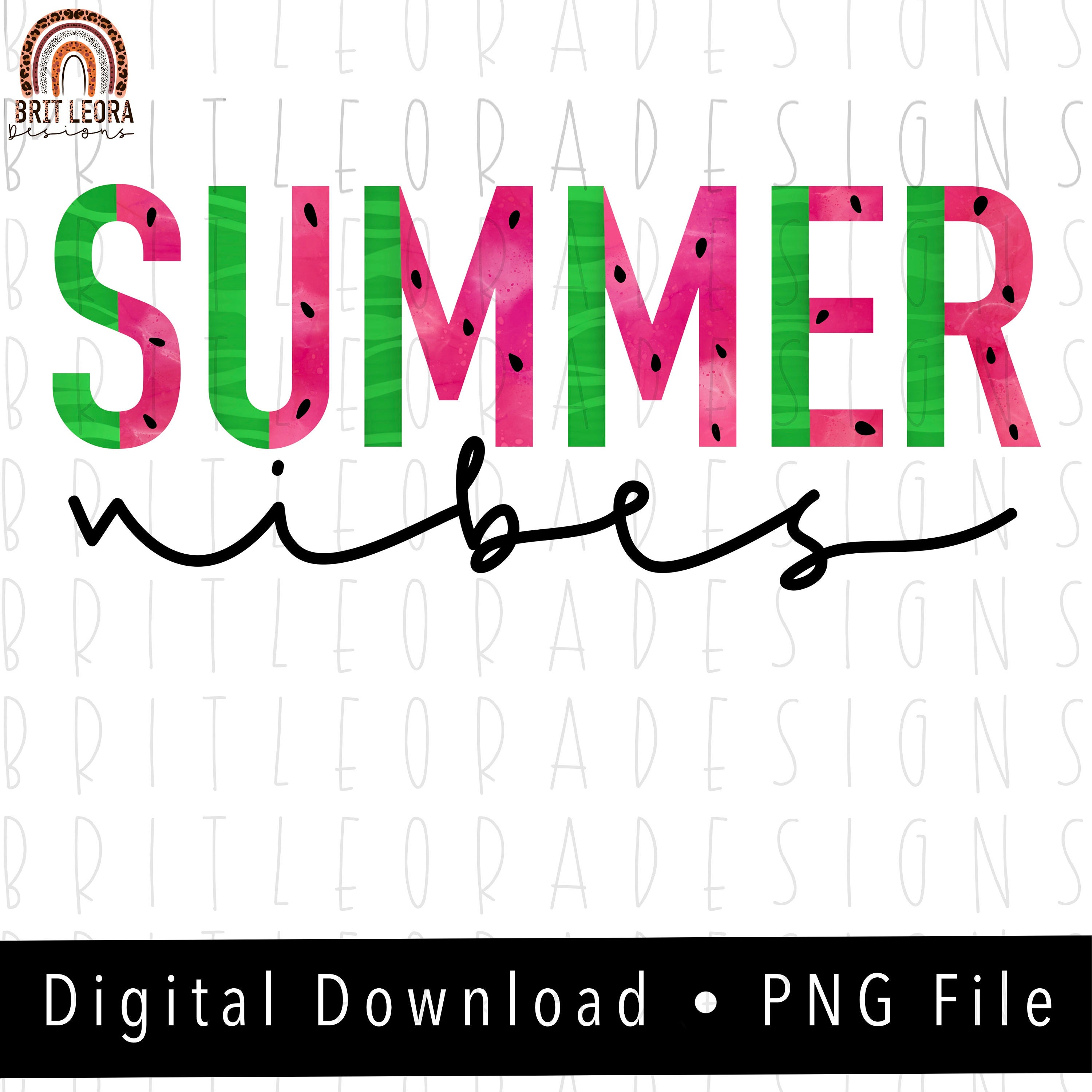 Summer Vibes PNG, watermelon Design, summer png, digital download, su…