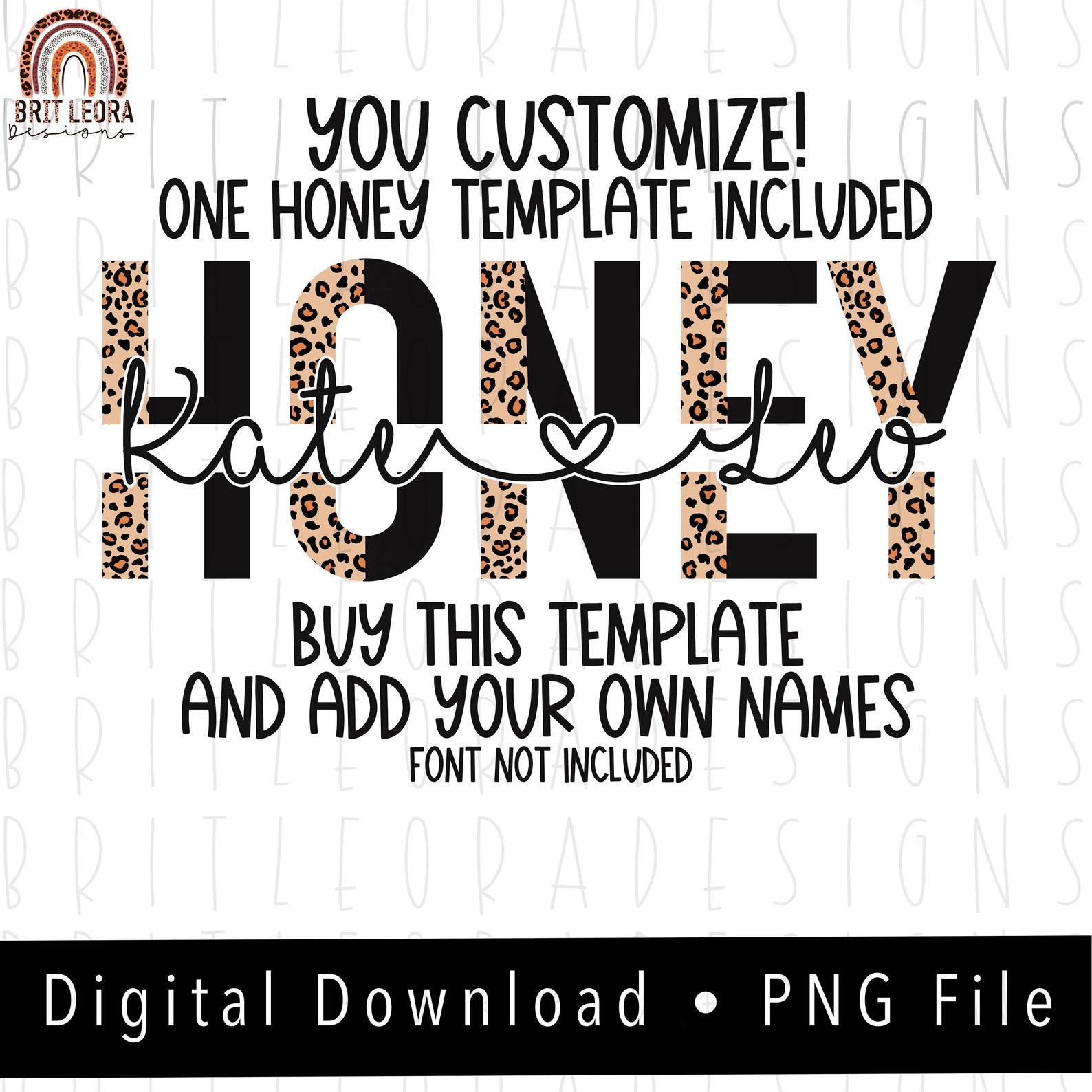 Customizable Honey PNG Templates 1 Template With Space for - Etsy
