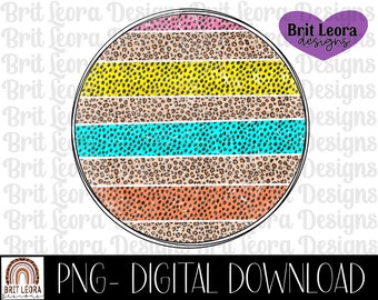 Striped leopard and dots sublimation background PNG file, distressed leopard background for sublimation, cute trendy sub background png