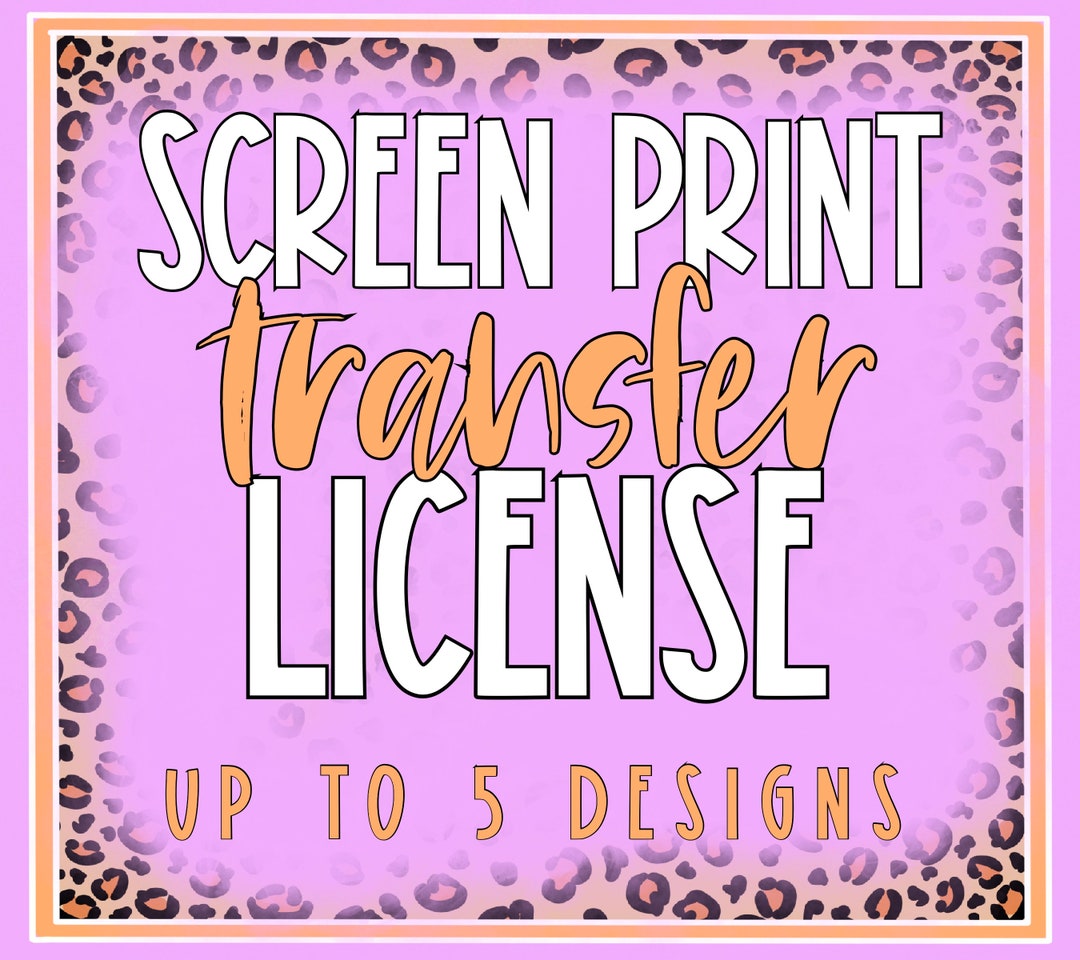 Screen Print Transfer License for 15 Designs Brit Leora Etsy
