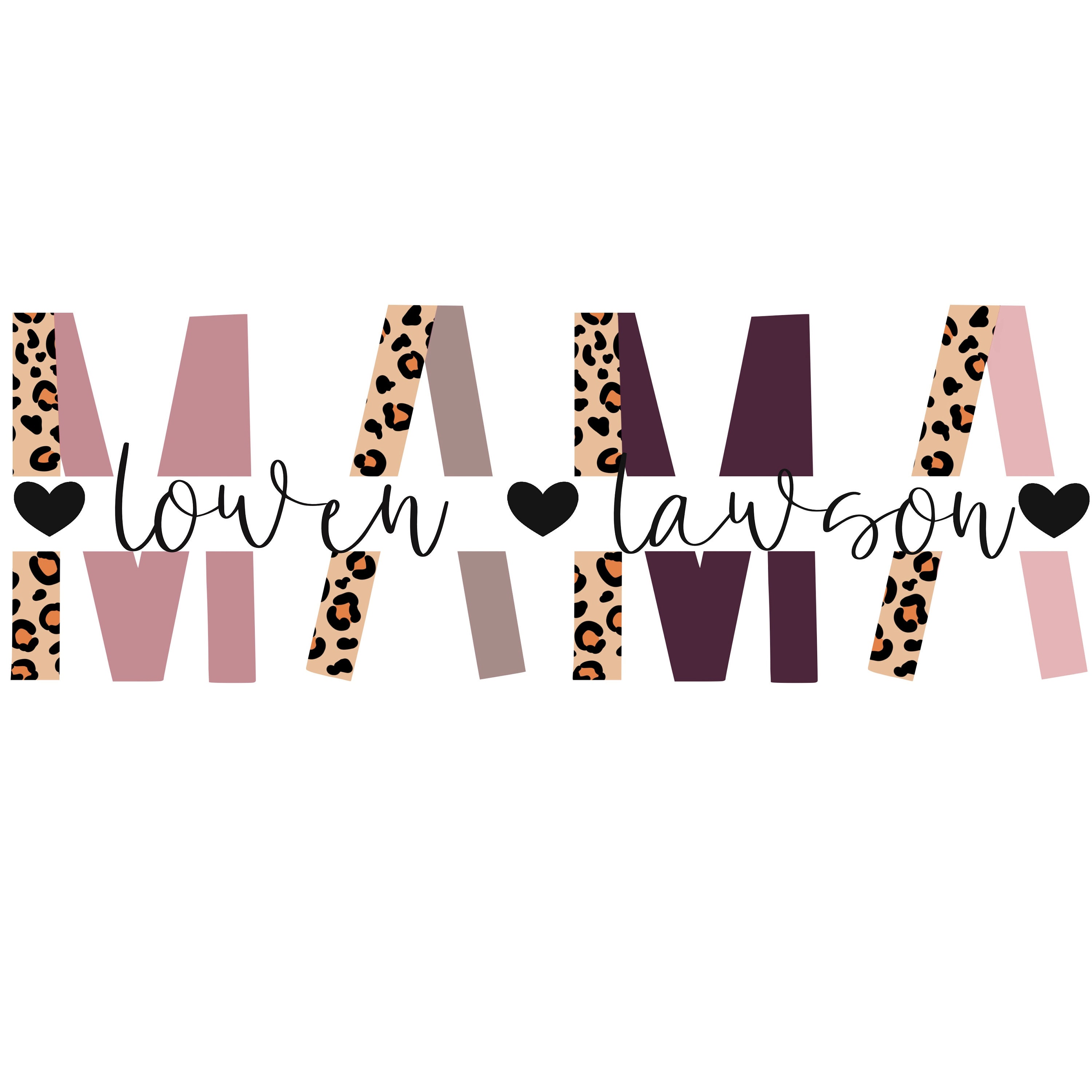 Customizable Mama with names PNG Mothers Day design for Etsy