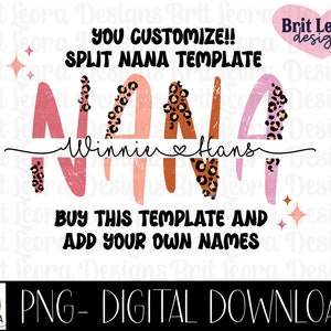 Customizable Nana PNG templates, 1 template with space for you to add names. Font not included! (Check description for link!)