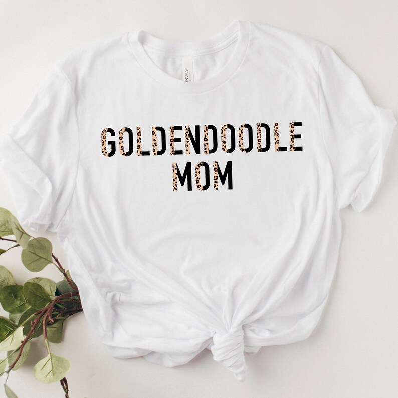 GOLDENDOODLE Mamma PNG, leopard och boho, omedelbar digital nedladdning, söt hundälskare design, sublimeringsdesigner bild 2