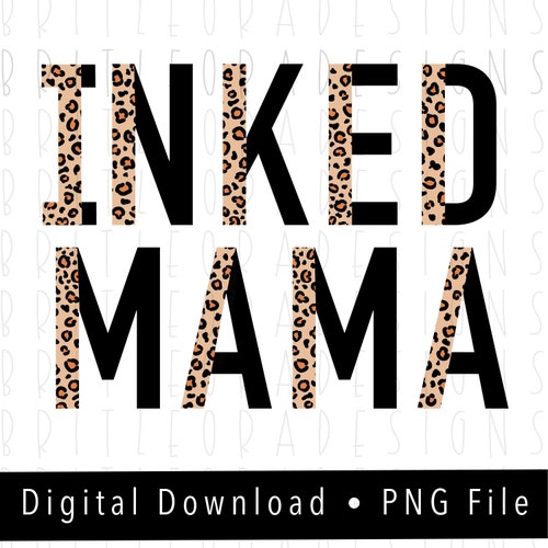 GIRL MAMA PNG Instant Digital Download Leopard and Neutral - Etsy