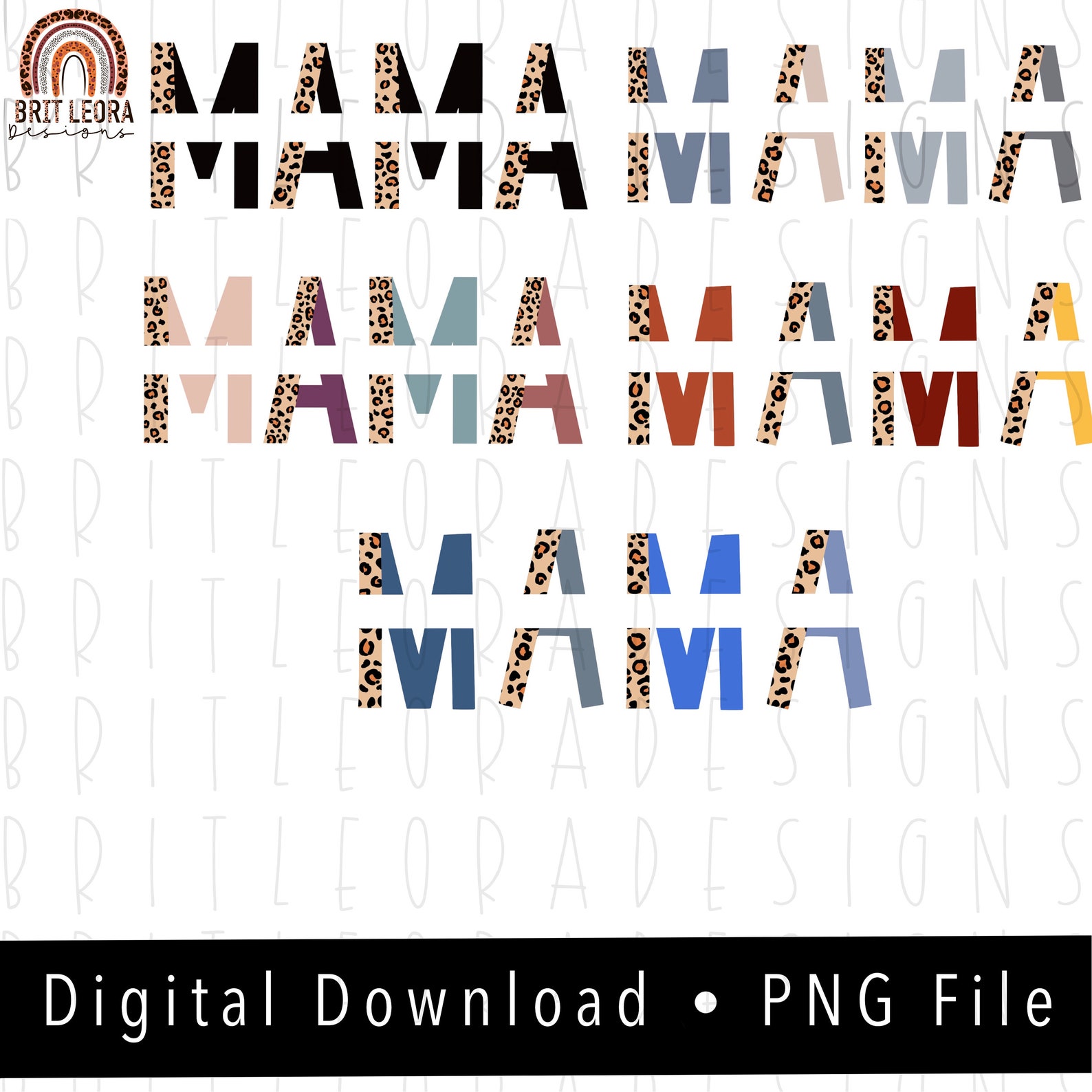 Customizable Mama with names PNG 5 Mama templates with | Etsy