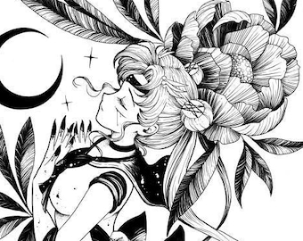 Print Dark Sailor    - - - Numéroté à la main , édition limitée à 50 exemplaires