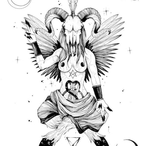 Print Baphomet - - - Hand-numbered , limited edition of 50 copies