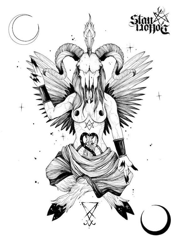 Print Baphomet Hand-numbered , Limited Edition of 50 Copies - Etsy