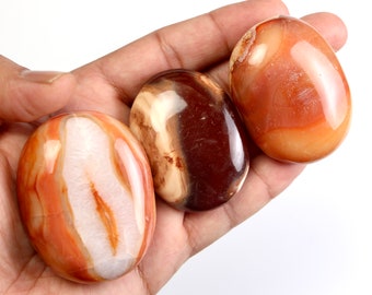 Carnelian Palm Stone, Carnelian palm stones, Carnelian stabilizing crystal