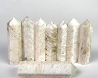 Scolecite Crystal Tower Point, Scolecite Healing crystal tower, Scolecite terminated crystal Single points