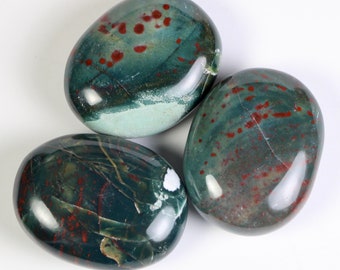 Indian Bloodstone Palm Stone, Indian Bloodstone palm stones Gemstone Palm stone