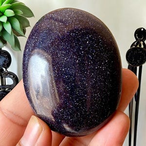 Blue Sandstone Palm Stone, Blue Sandstone palm stones nice quality crystals