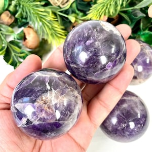 Esfera de cristal de amatista, bola de cristal de amatista