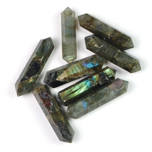 Labradorite Crystal Tower Double terminated Point, Labradorite Double points crystal, Healing crystal tower, terminated crystal points