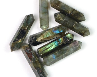 Labradorite Crystal Tower Double terminated Point, Labradorite Double points crystal, Healing crystal tower, terminated crystal points