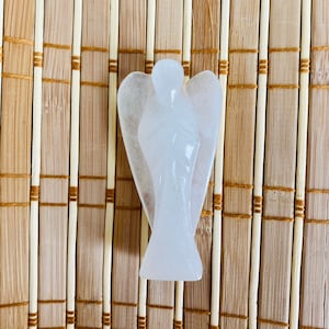 3 Inches Crystal Quartz Angel big size Crystal Angel Guardian Angel Natural Carved Statue Gift Angel