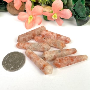 Sunstone Crystal Tower Double terminated Point, Sunstone Double points crystal, Healing crystal tower, terminated crystal points
