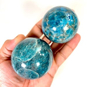 Apatite Crystal Sphere, Blue Apatite Crystal Ball