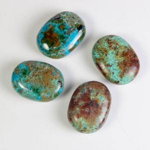 Natural Chrysocolla Palm Stone, Genuine Chrysocolla  palm stones, Beautiful Chrysocolla Crystal Stone