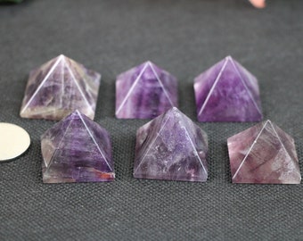 Amethyst Crystal Pyramid, Healing Amethyst Pyramid, Crystal Pyramid for Crystal Grid