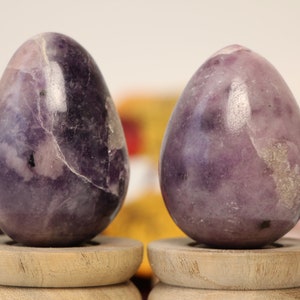 Lepidolite Egg 130G Large ME#3, Healing Crystal, Lepidolite Crystal Egg