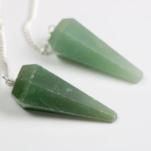 Green Aventurine Crystal Pendulums, Green Aventurine Gemstone Pendulums