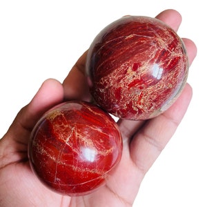 Red Jasper Sphere Crystal Ball Sphere, 180-220 g Red Jasper Crystal Ball