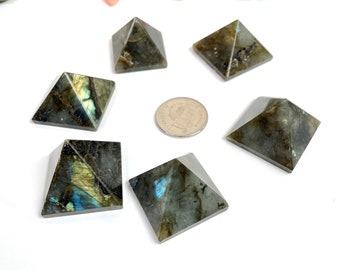 Labradorite Crystal Pyramid, Labradorite Healing Pyramid, Crystal Pyramid for Crystal Grid