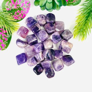 Amethyst Tumbled Stone Wholesale tumbles crystal 1 LB Bag Nice Quality