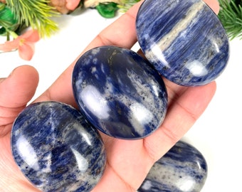 Sodalite Palm Stone, Sodalite palm stones nice quality crystals, Sodalite crystal stone