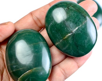 Green Jade Palm Stone, Green Jade palm stones Green Jade crystals