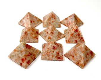 Sunstone Crystal Pyramid, Sunstone Healing Pyramid, Sunstone Crystal Pyramid for Crystal Grid