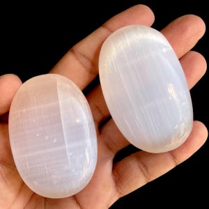 Selenite Palm Stone, Selenite palm stones nice quality crystals