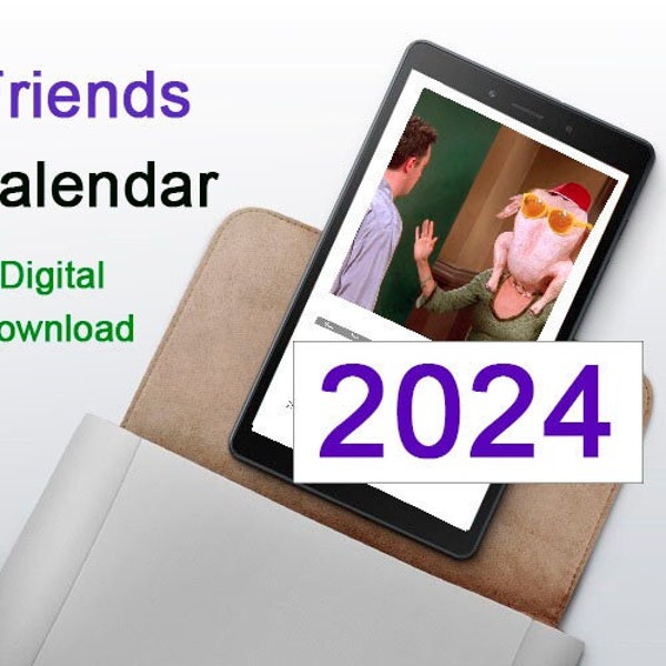 Calendari mensili e annuali degli amici, Calendario 2024, Colleghi, Amici, Download digitale