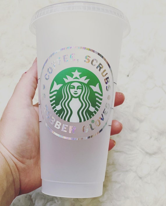 Download Coffee Scrubs and Rubber Gloves Reusable Starbucks Cup | Etsy