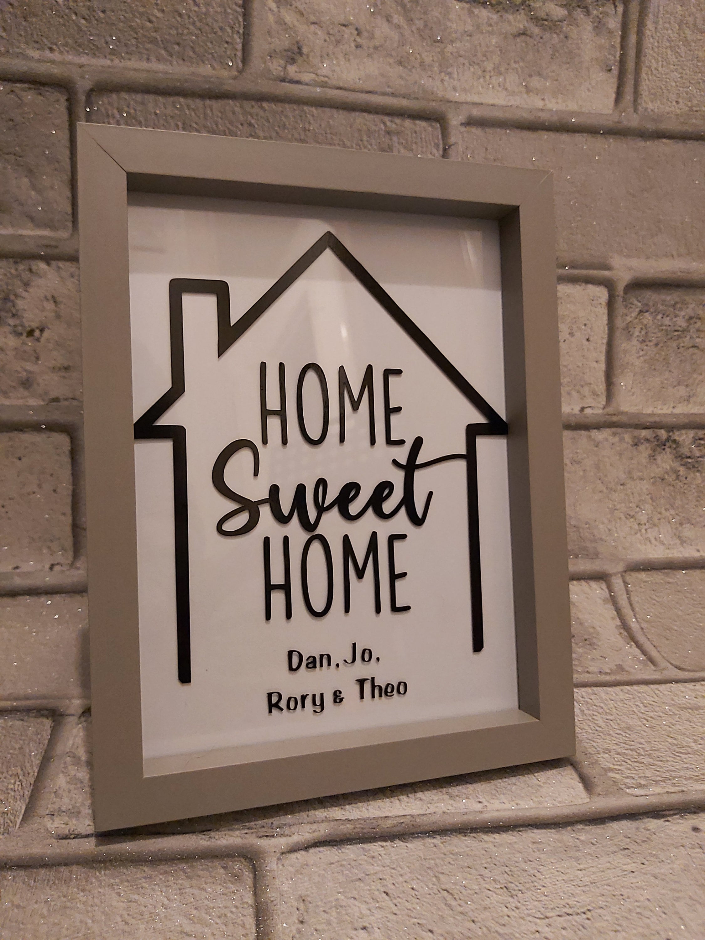 Home Sweet Home Frame. Personalised Home Frame. New Home. Grey Etsy