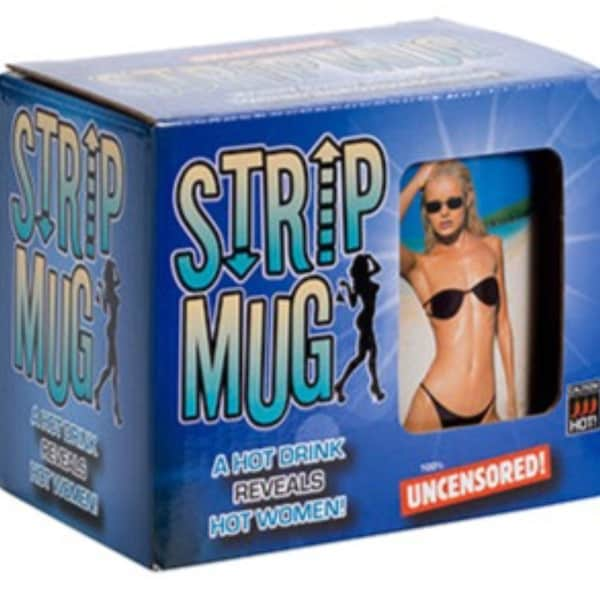 Weibliche Streifen Tasse ~ Naked Lady ~ Stripease Modell Wichteln Büro Neuheit Geschenk Witz