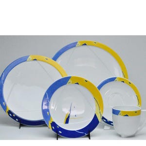 Bernardaud Limoges France Nil Trianne Dinner Set 5 Pieces