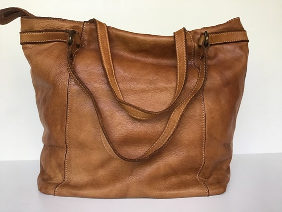 Vintage leather handbag - image 2