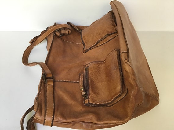 Vintage leather handbag - image 5