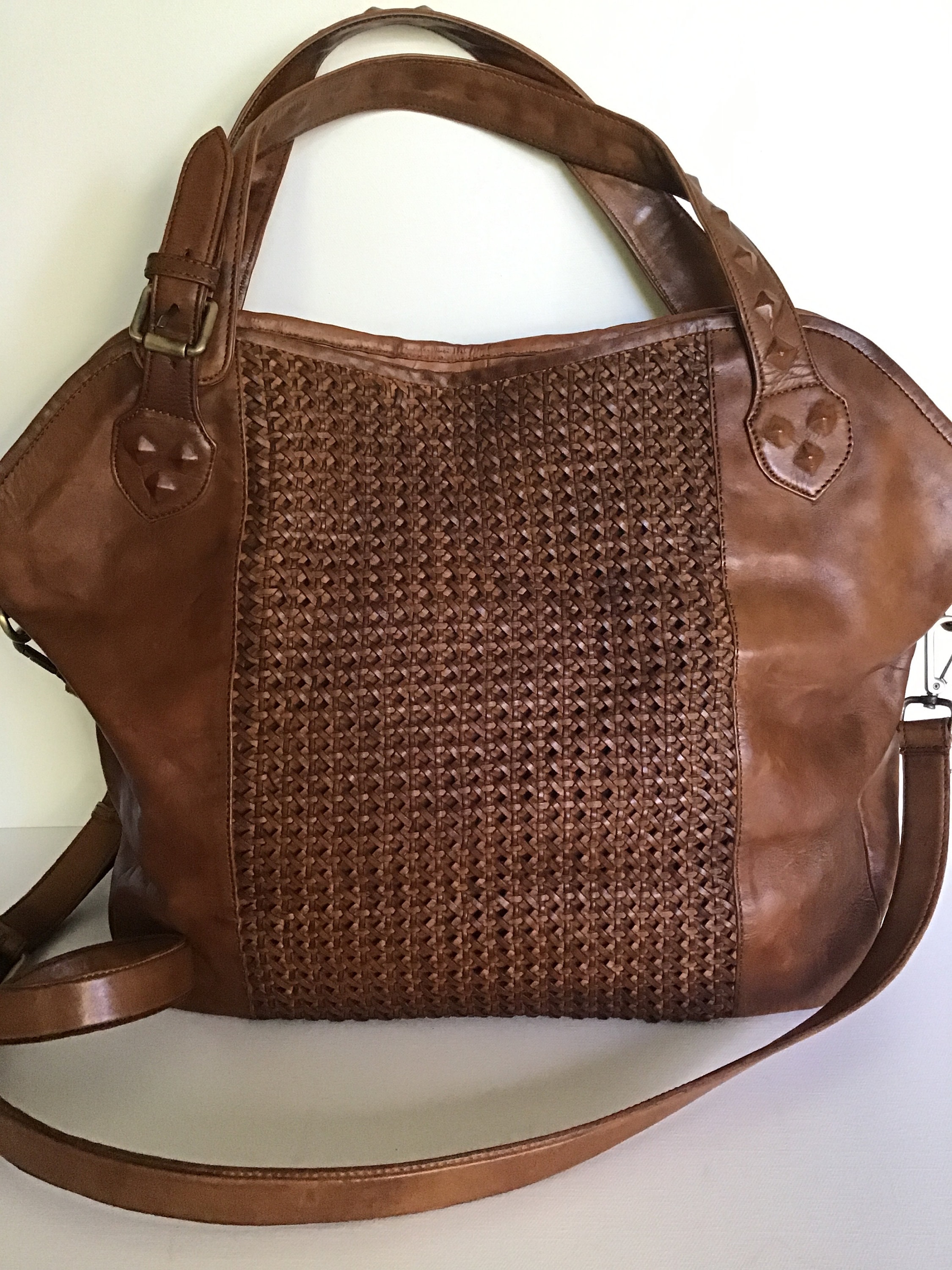 Ll Bean Vintage Large Leather Tote - Etsy