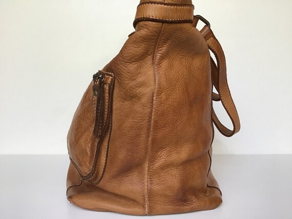 Vintage leather handbag - image 3