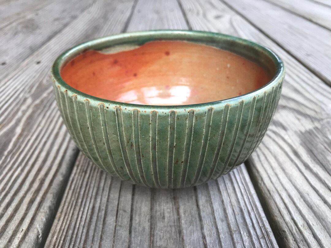 Green Soup Bowl Small Serving Bowl Handmade Etsy