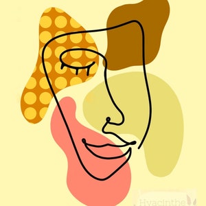 Face Line Drawing Print