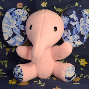 Large Elephant Plush - Elephant Toy- Baby Shower Gift - Nursery Toy - Nursery Decor- Baby Boy - Baby Girl - Birthday Gift - Pink and Blue