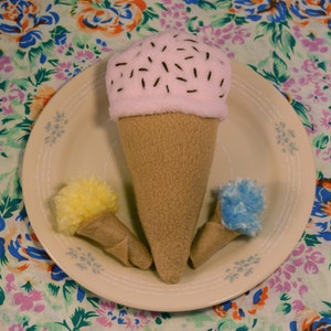 Ice Cream - Ice Cream Cone - Ice Cream Plush - Ice Cream Cone Plush - Pink Ice Cream - Strawberry Ice Cream - Doughnut Ice Cream - Doughnut